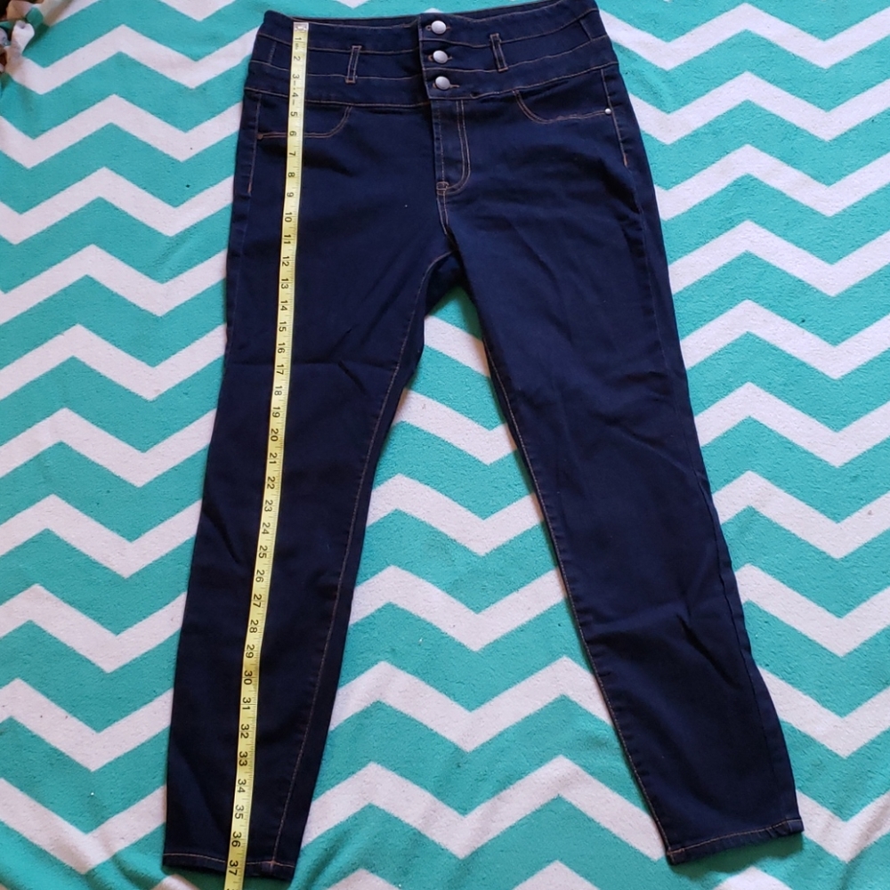 Refuge High-waisted Dark Wash Skinny Jeans